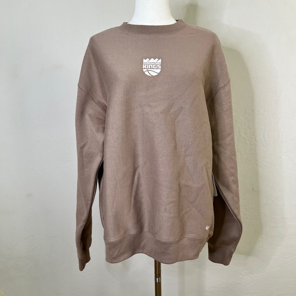 Sacramento Kings NBA 47 Brand Sweatshirt Womens Size Small Brown Crewneck New